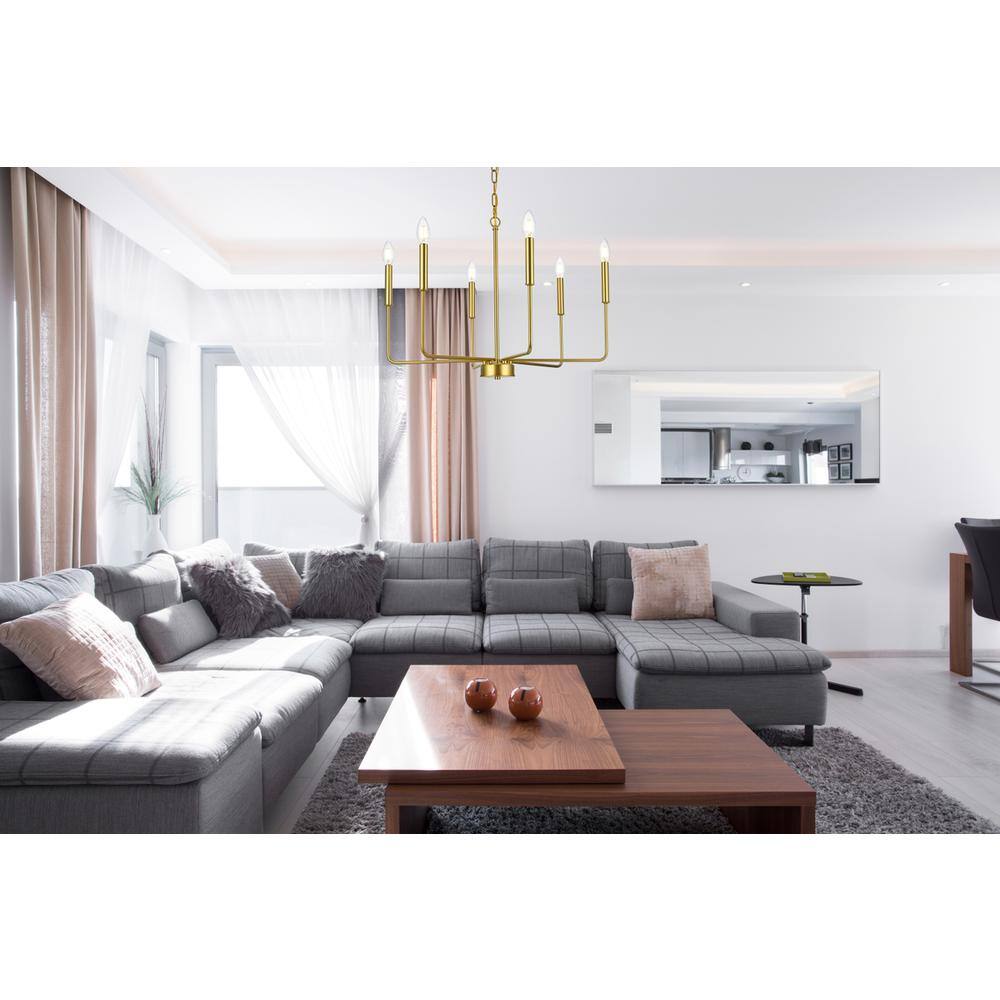 Angle. Living District - Willa 26 inch Pendant Light in Brass - Brass.