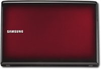 Front Standard. Samsung - Laptop / Intel® Core™ i3 Processor / 14" Display / 4GB Memory / 500GB Hard Drive - Red/Black.
