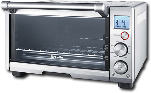 Angle View: Breville - the Compact Smart Oven Toaster/Pizza Oven - Brushed Stainless Steel