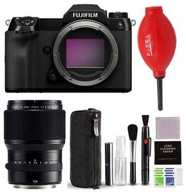 GFX100S II Mirrorless Camera Body w/ Fujifilm GF 110mm F2 R LM WR Lens & Extra Accessories Bundle | Fuji GFX100S II - Black