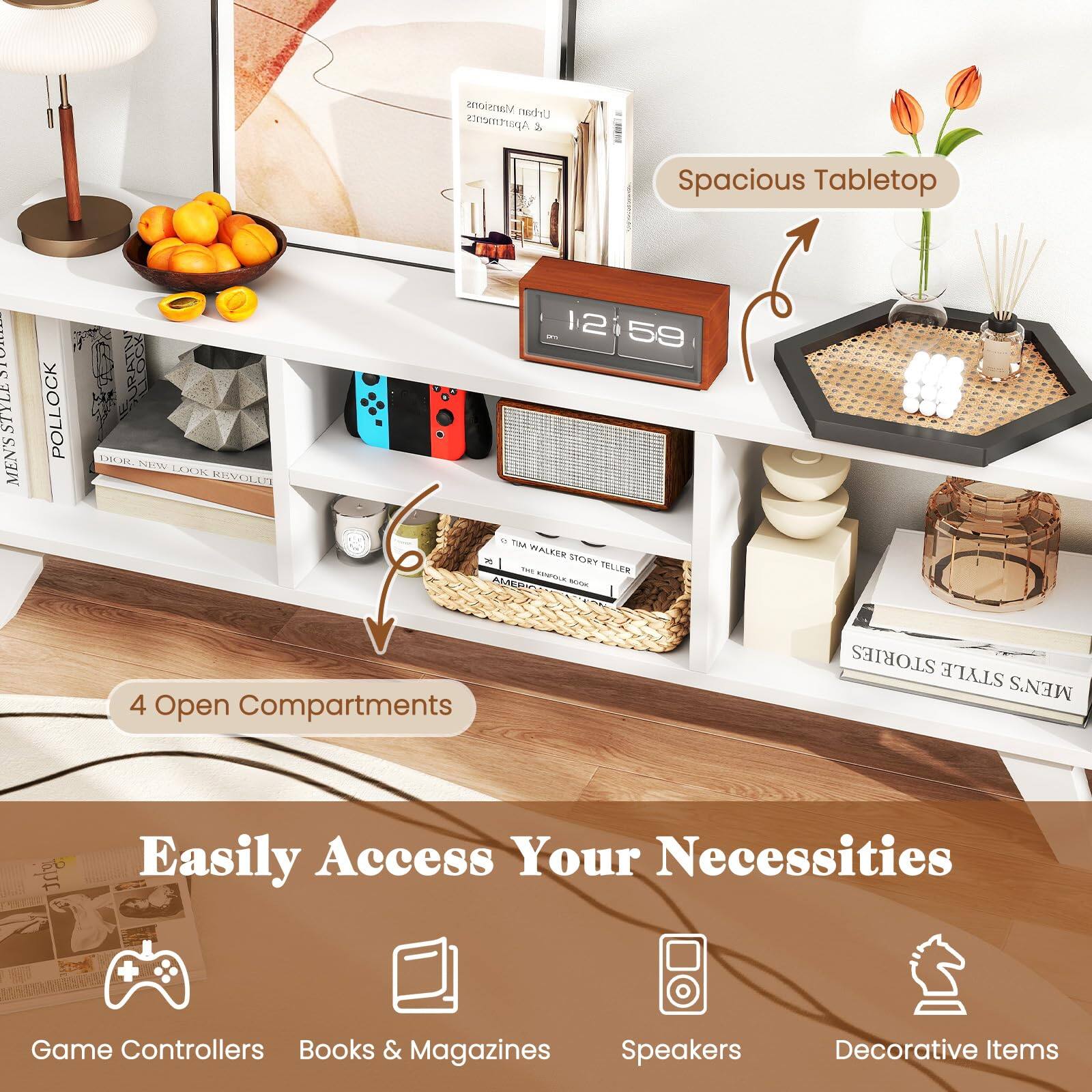 Marnioves Urban Apartments & Spacious Tabletop

STYLE MEN'S POLLOCK UCL NEON LXK KEYOLLE - 12 59 - TIMA WALTER - SEVET - EL SOUPTLLA AMEDIN

4 Open Compartments

Easily Access Your Necessities

Game Controllers

Books & Magazines

Speakers

Decorative Items