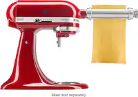 Front. KitchenAid - KSMPSA Pasta Sheet Roller for Most KitchenAid Stand Mixers - Silver.