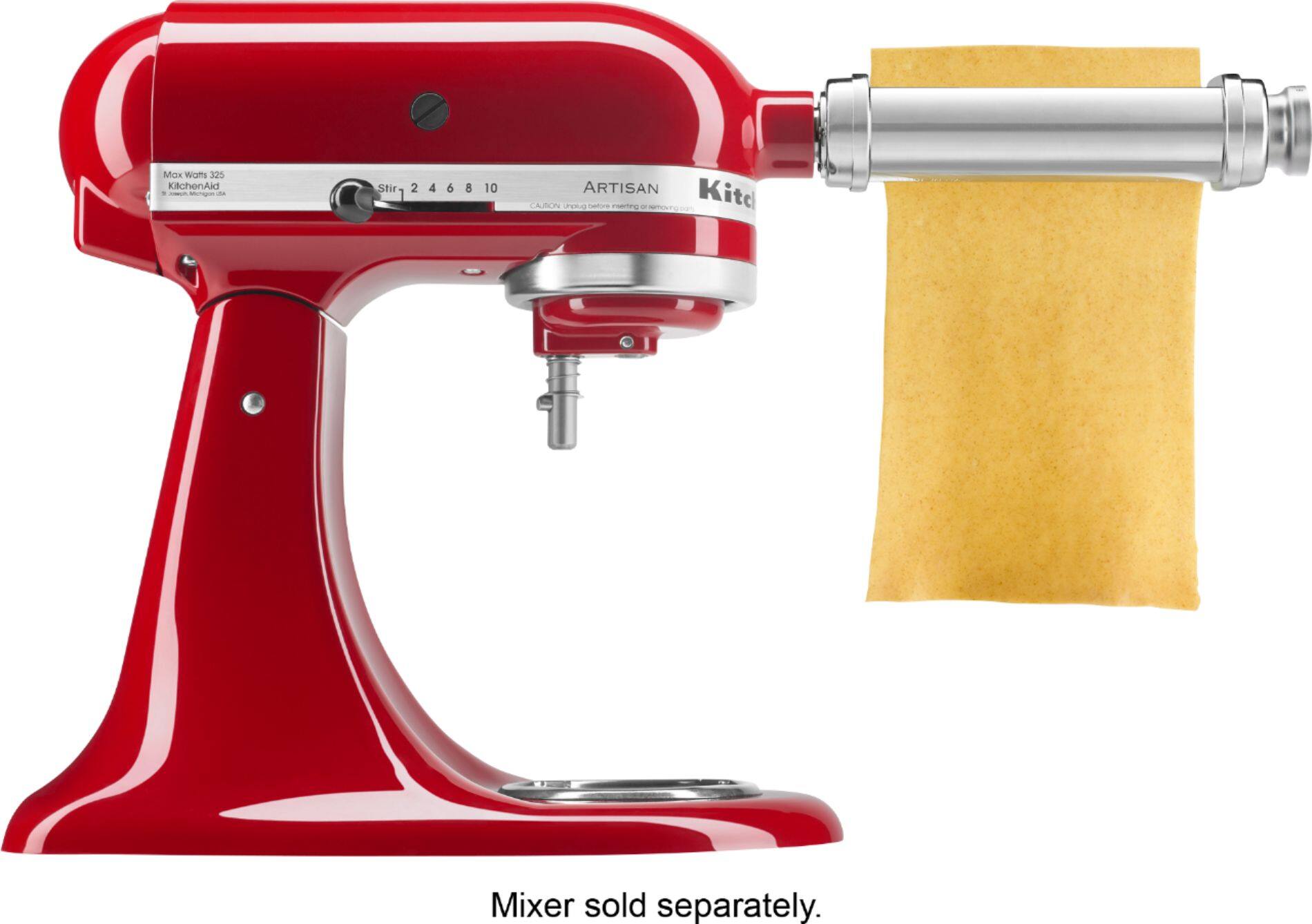 Front. KitchenAid - KSMPSA Pasta Sheet Roller for Most KitchenAid Stand Mixers - Silver.
