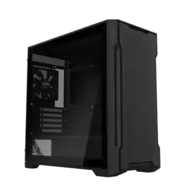 GIGABYTE - C102 GLASS - mATX Mid Tower PC Gaming Case, Tempered Glass, PSU Shroud, 2x 120mm Fans (GB-C102G) - Black