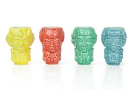 ThinkGeek - Geeki Tikis The Golden Girls Ceramic 2 Ounce Muglet Mini 3 Inch Glasses Set Of 4 Toynk Exclusive - Multi-Colored