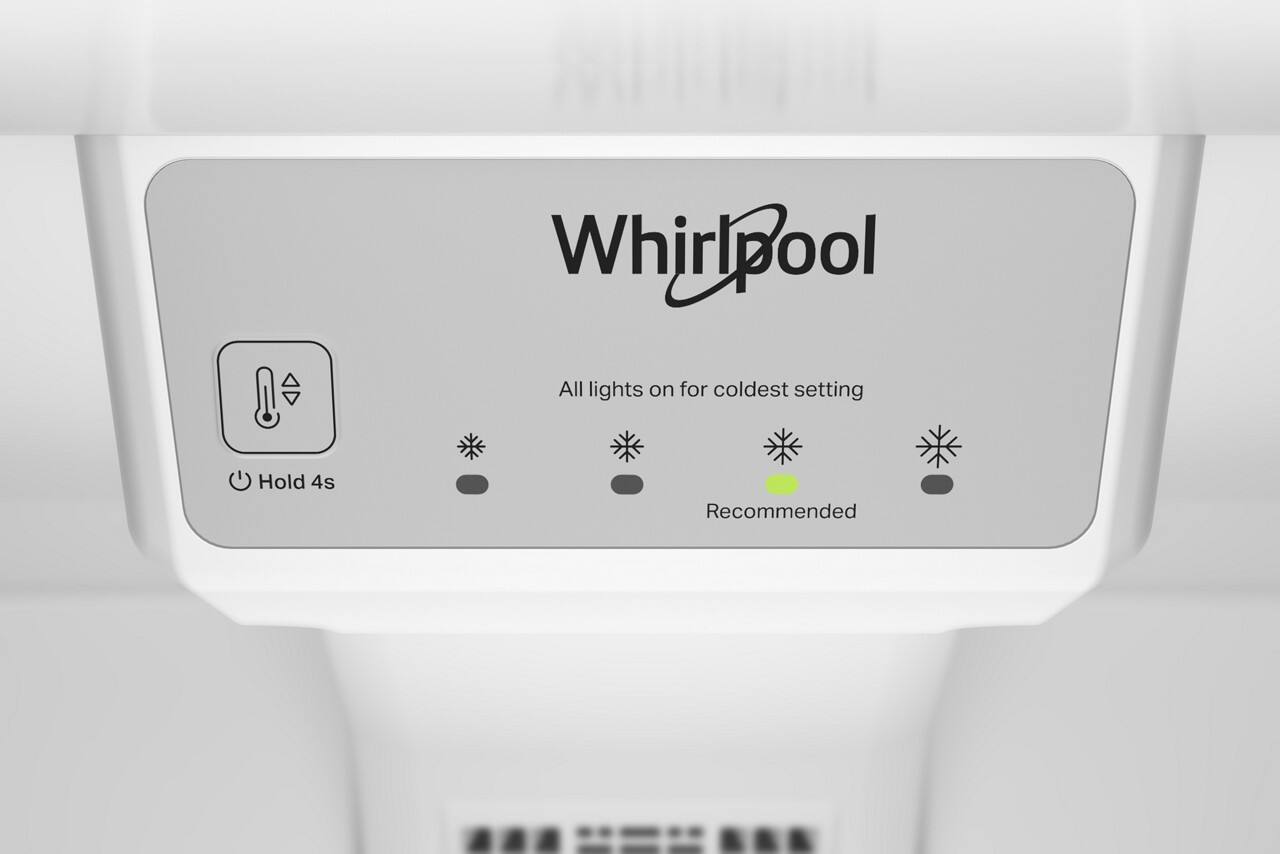 Whirlpool

All lights on for coldest setting

Hold 4s

Recommended