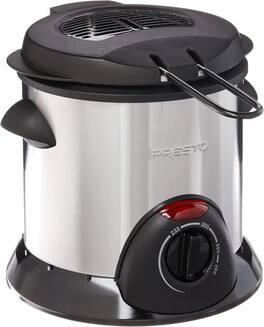 Presto - 05470 1 Liter Stainless Steel Electric Deep Fryer - Silver