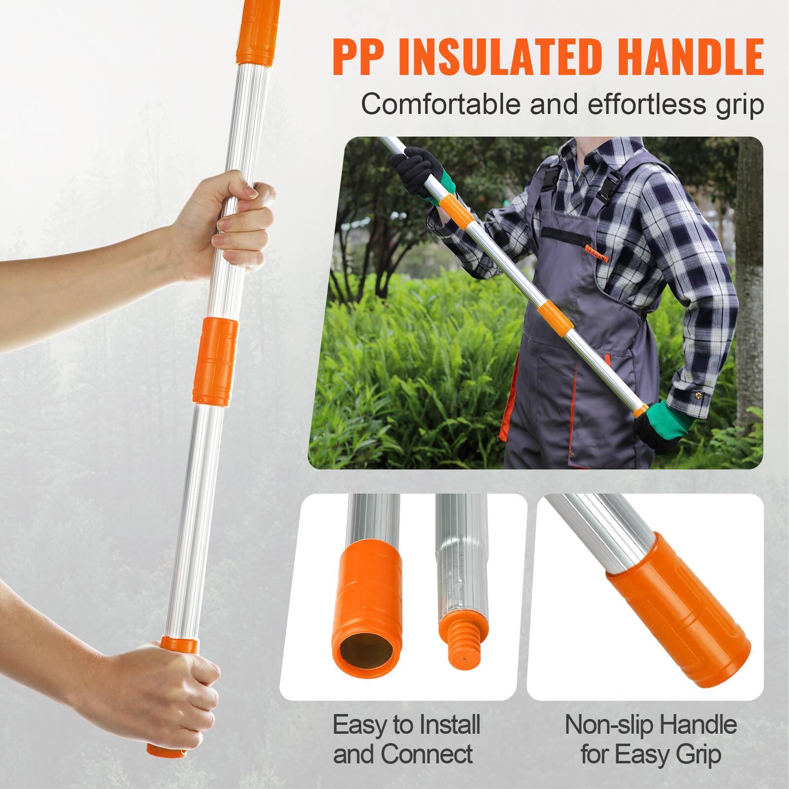 PP INSULATED HANDLE  
Comfortable and effortless grip  

Easy to Install and Connect  

Non-slip Handle for Easy Grip