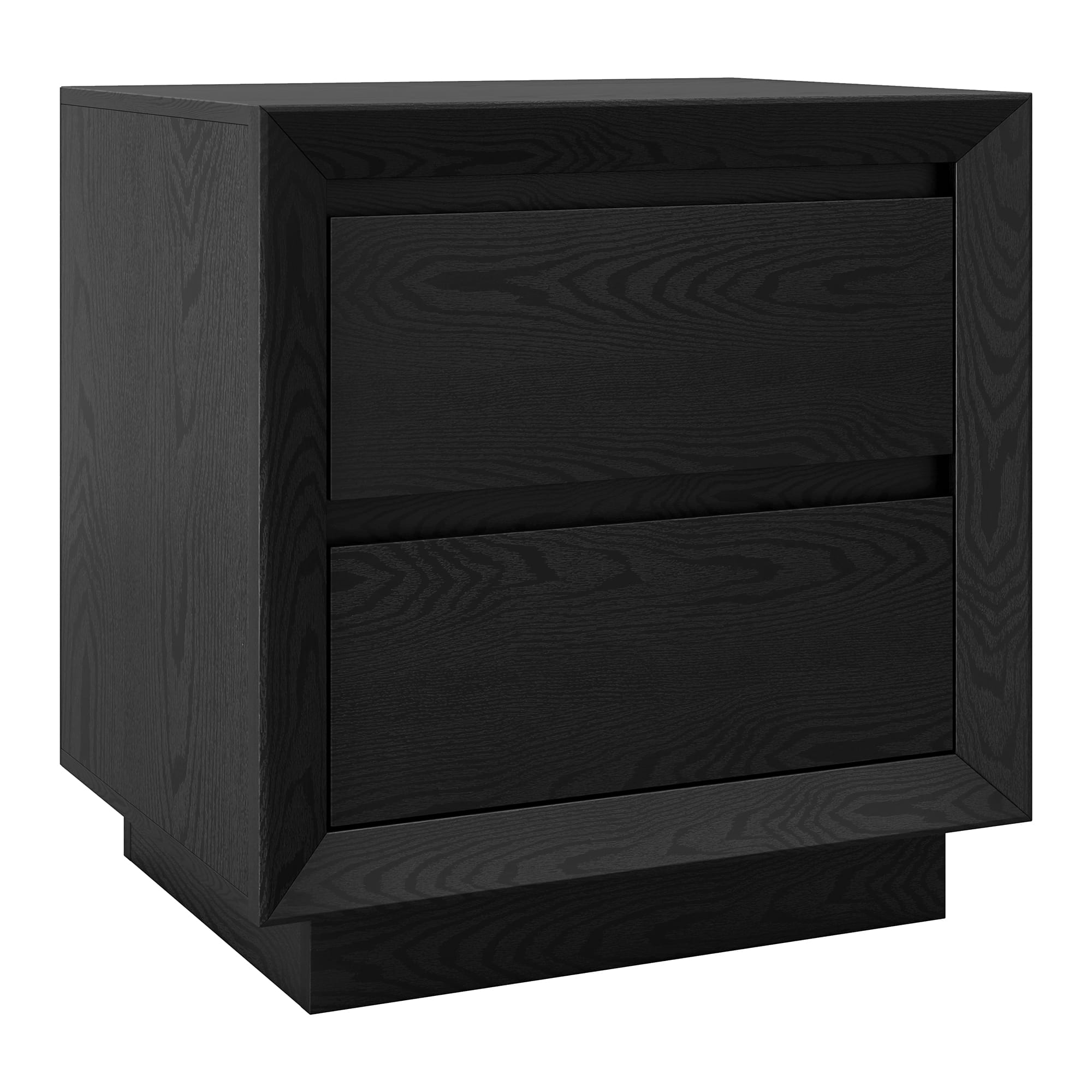 Hudson&Canal - Emmett 24" Wide Rectangular Nightstand Grain - Black