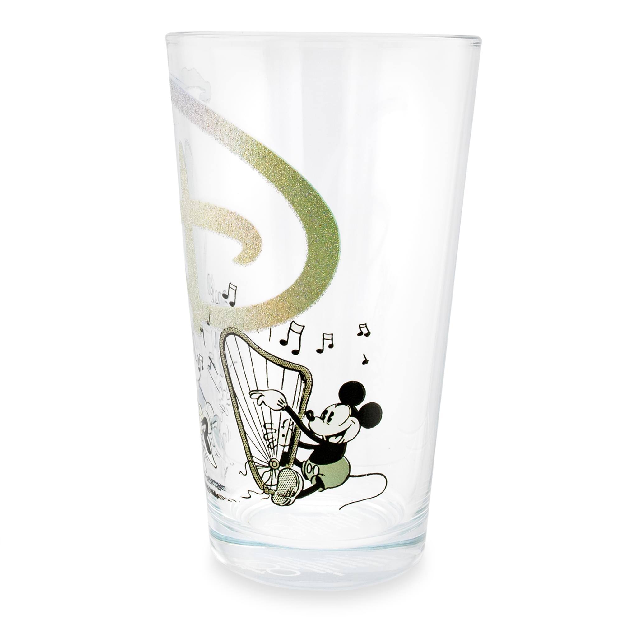 Alt View 10. Disney - Disney 100 Years of Wonder Glitter Pint Glass | Holds 16 Ounces - Black.