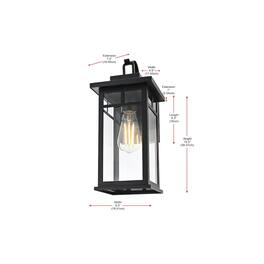 Elegant Lighting - Mercer 7 inch Outdoor Pendant - Black