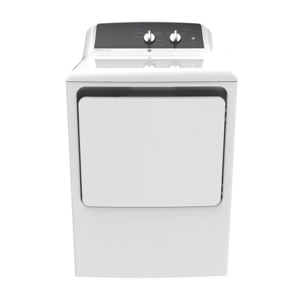 GE - 6.2 Cu. Ft Commercial Style Electric Dryer With Even Airflow - White
