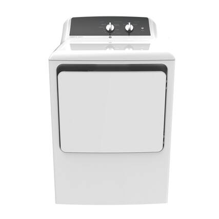Front. GE - 6.2 Cu. Ft Commercial Style Electric Dryer With Even Airflow - White - White.