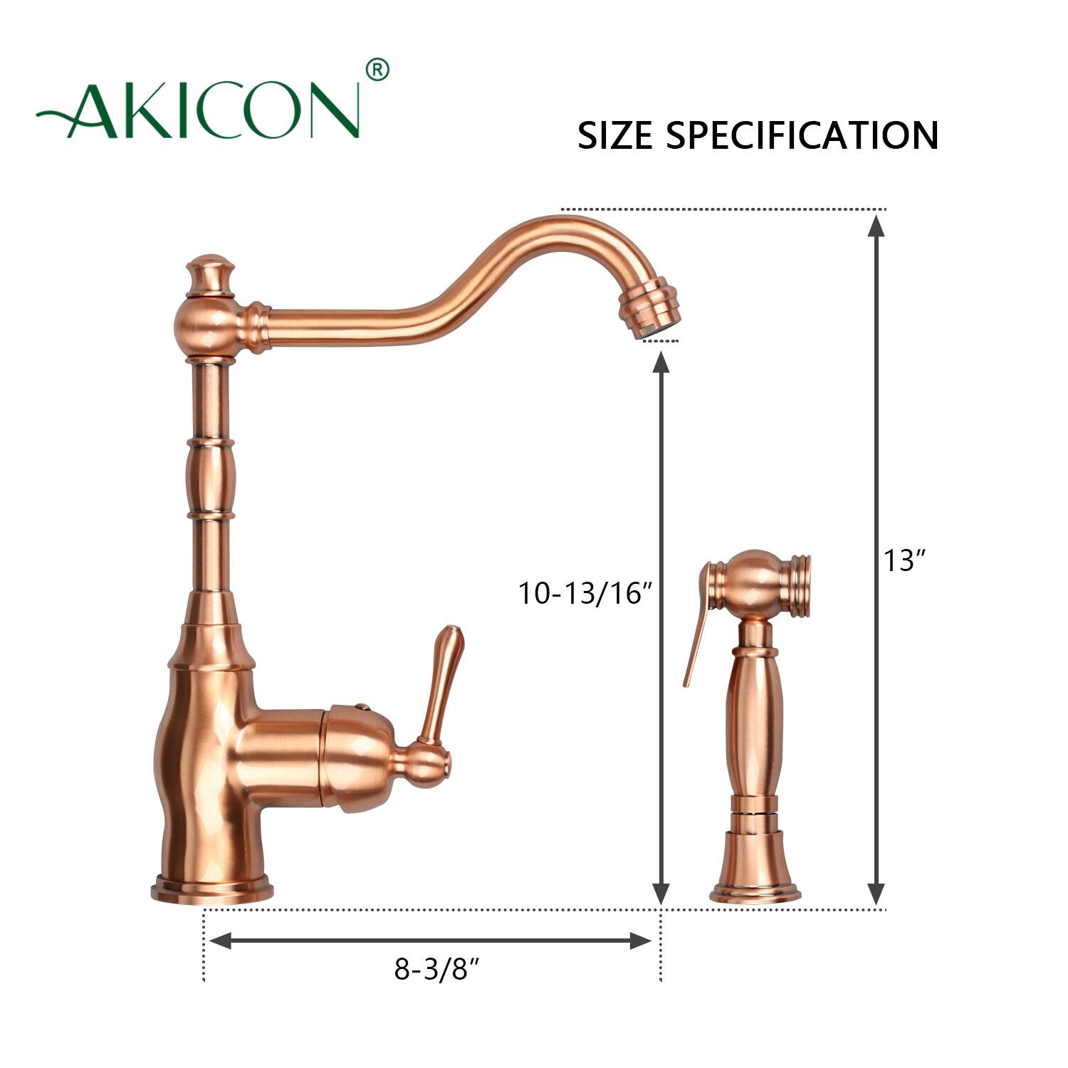 AKICON SIZE SPECIFICATION  
10-13/16"  
13"  
8-3/8"
