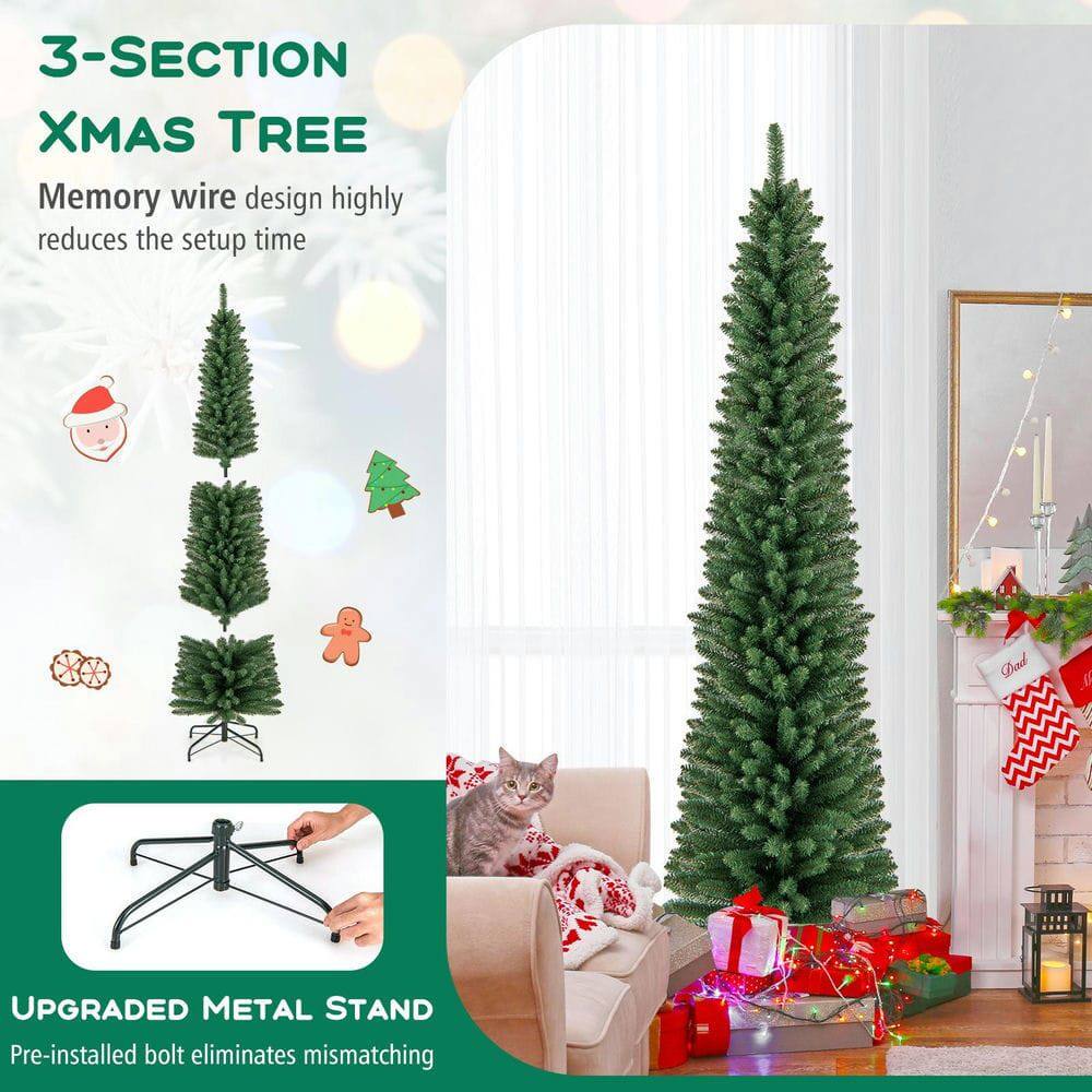 3-SECTION XMAS TREE  
Memory wire design highly reduces the setup time  

UPGRADED METAL STAND  
Pre-installed bolt eliminates mismatching