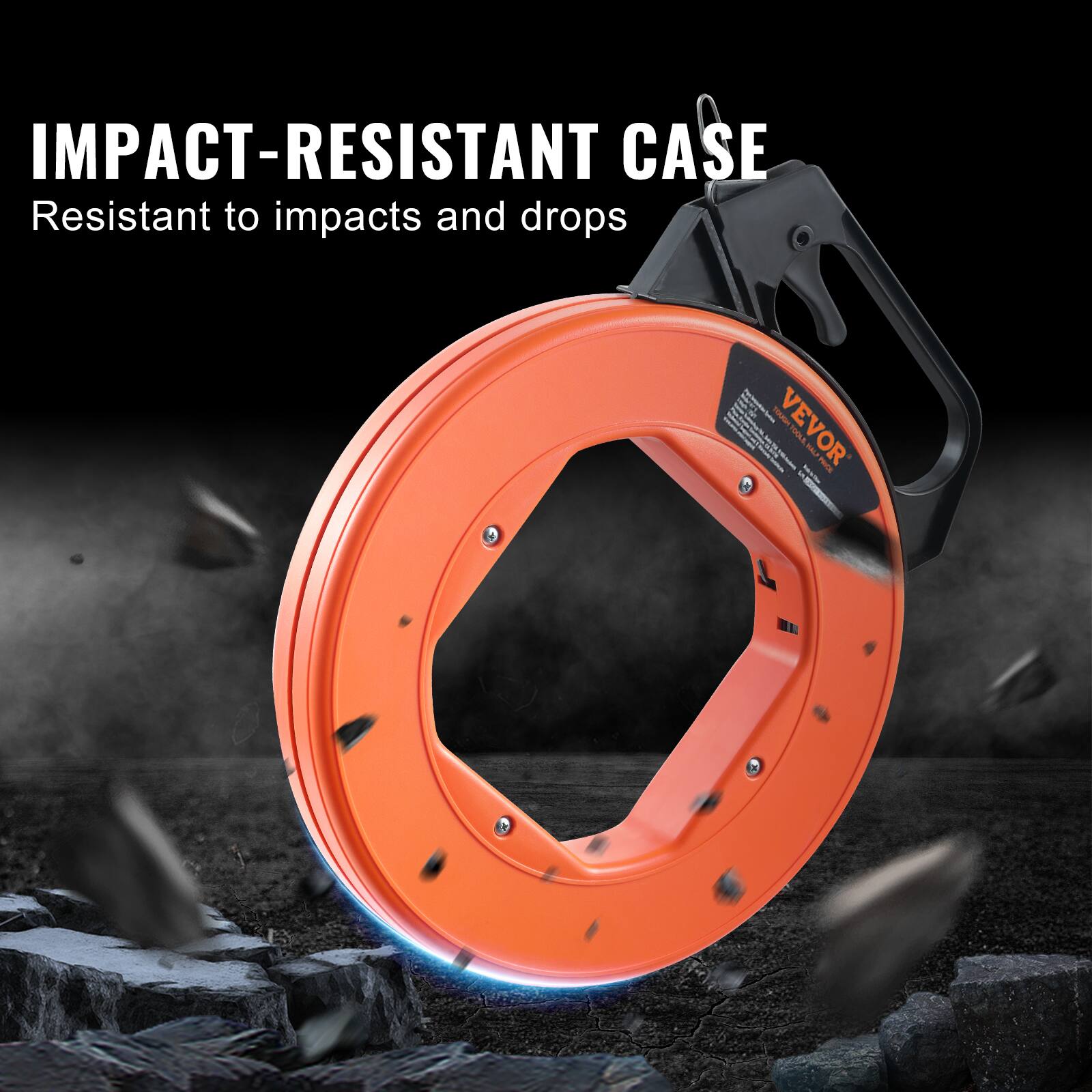 IMPACT-RESISTANT CASE  
Resistant to impacts and drops