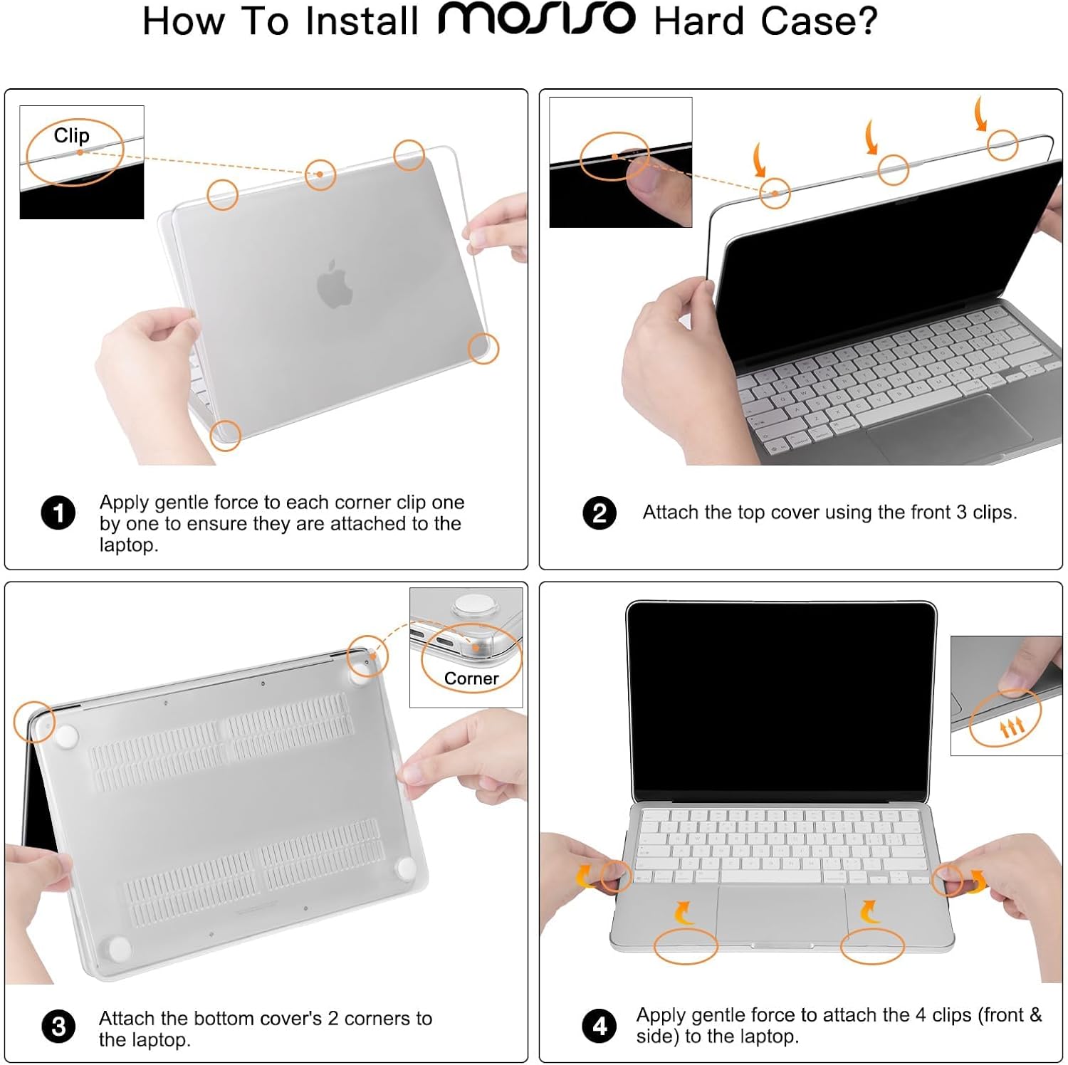 mosiso For MacBook Air 13 inch Case M5 M4 M3 M2 2026 2022, Silky Wave ...