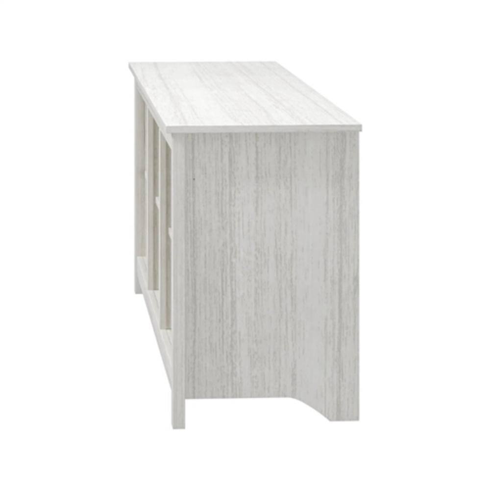 Back. Hivvago - Farmhouse TV Stand in White Wood Grain Finish - for TVs up to 70-inch - White.