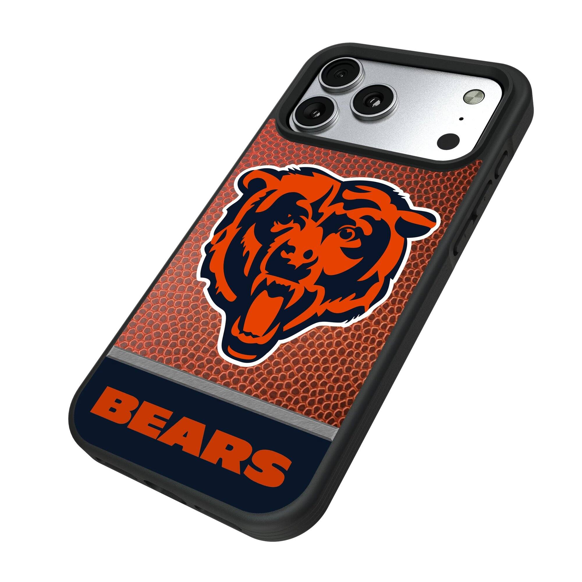 Alt View 1. Keyscaper - Chicago Bears iPhone Bump Case with Football Design - 16 Pro Max - Multicolor.