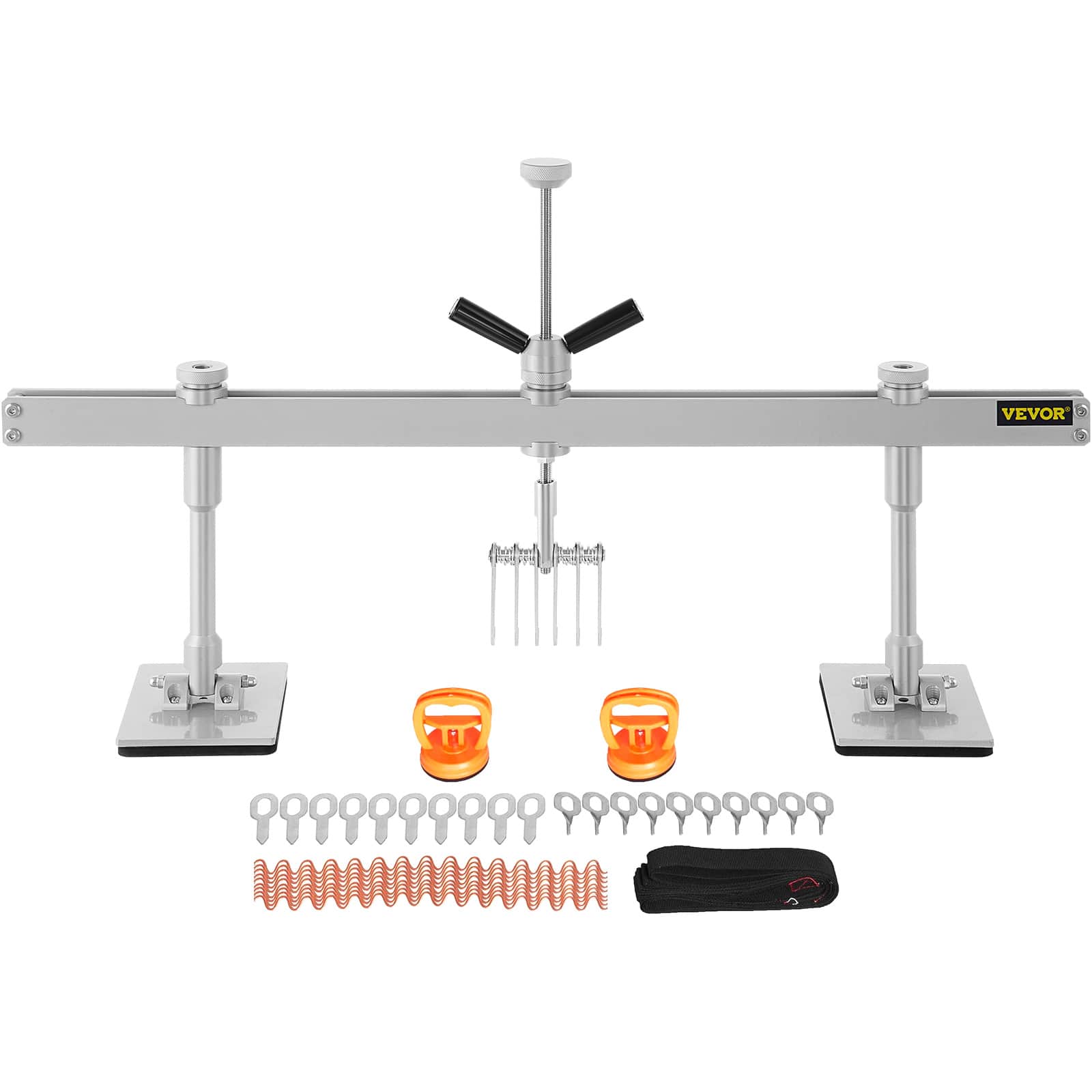 VEVOR - Dent Pull Lever Bar Kit Fit for Both Aluminum and Steel Dent Pulling (33INCH/850MM) - Silver