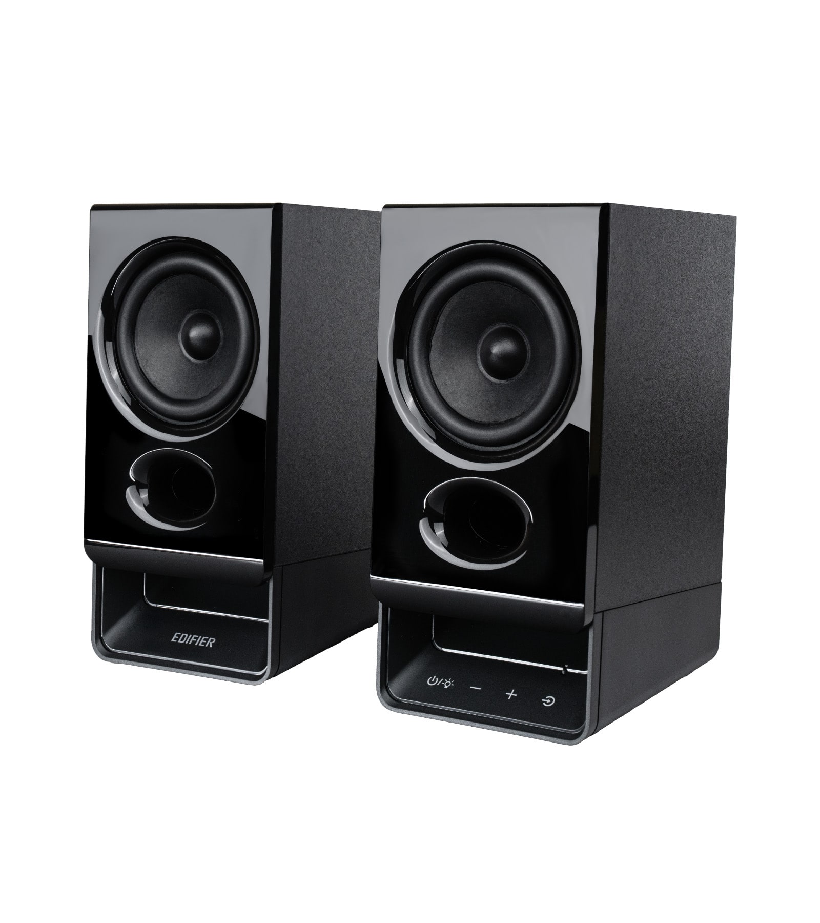 Edifier - R20BT Computer Speakers, 2.75" Drivers, Bluetooth 6.0, Touch Controls, AUX & USB-C Inputs, Ambient Light (Pair) - Black
