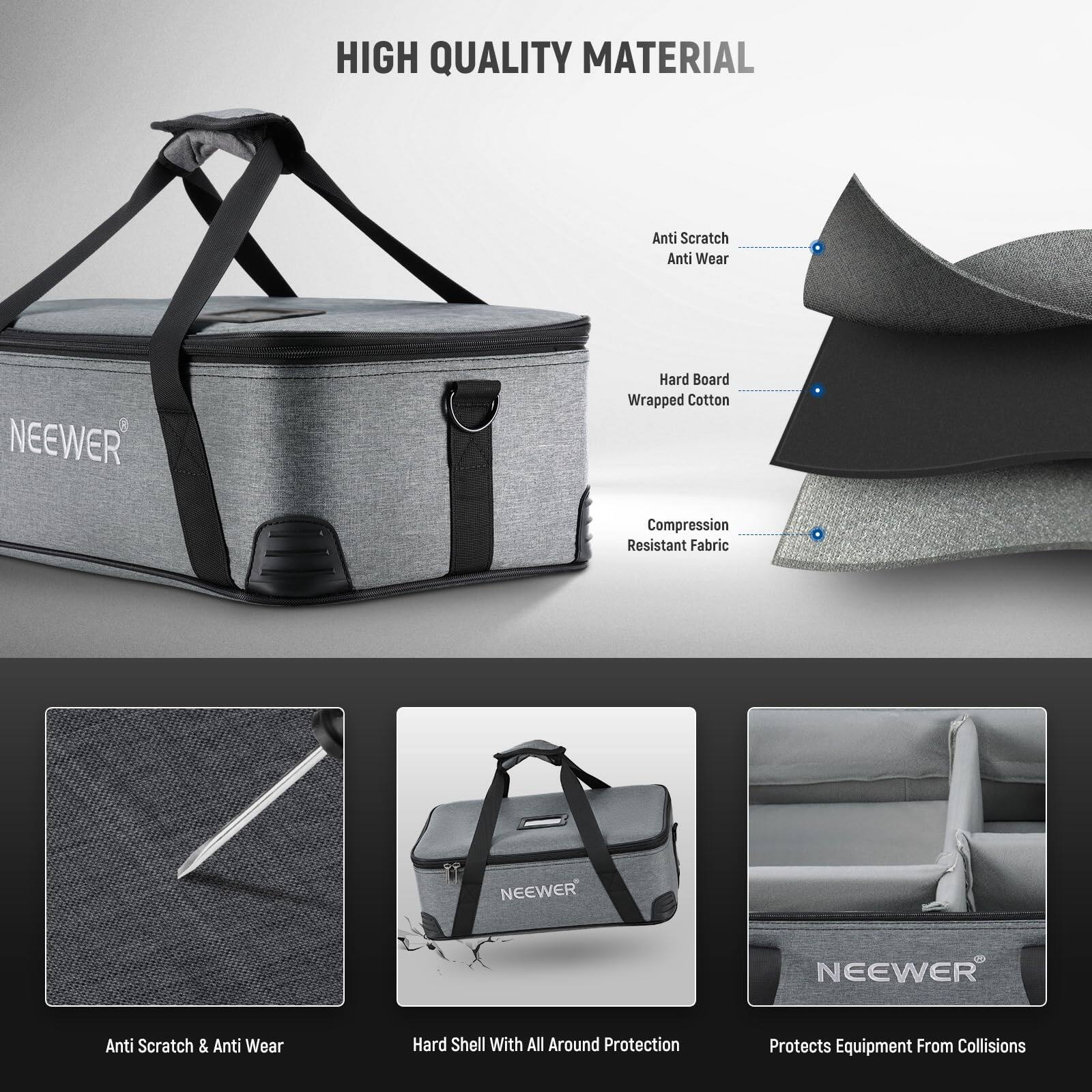 HIGH QUALITY MATERIAL

- Anti Scratch
- Anti Wear
- Hard Board Wrapped Cotton
- Compression Resistant Fabric

Anti Scratch & Anti Wear

Hard Shell With All Around Protection

Protects Equipment From Collisions