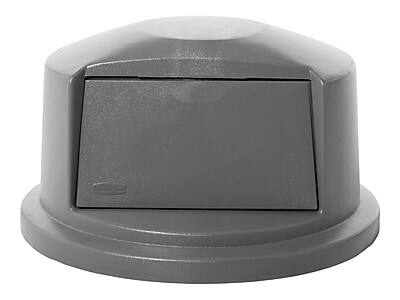 Front. RubberMaid - Brute Dome Indoor Lid Polyethylene, 32 Gal. - Gray.