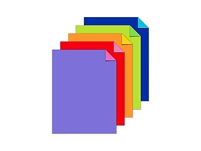 Front. Astrobrights - Double-Color 70 lb. Cardstock Paper, 8.5" x 11", 80 Sheets/Pack - Assorted.