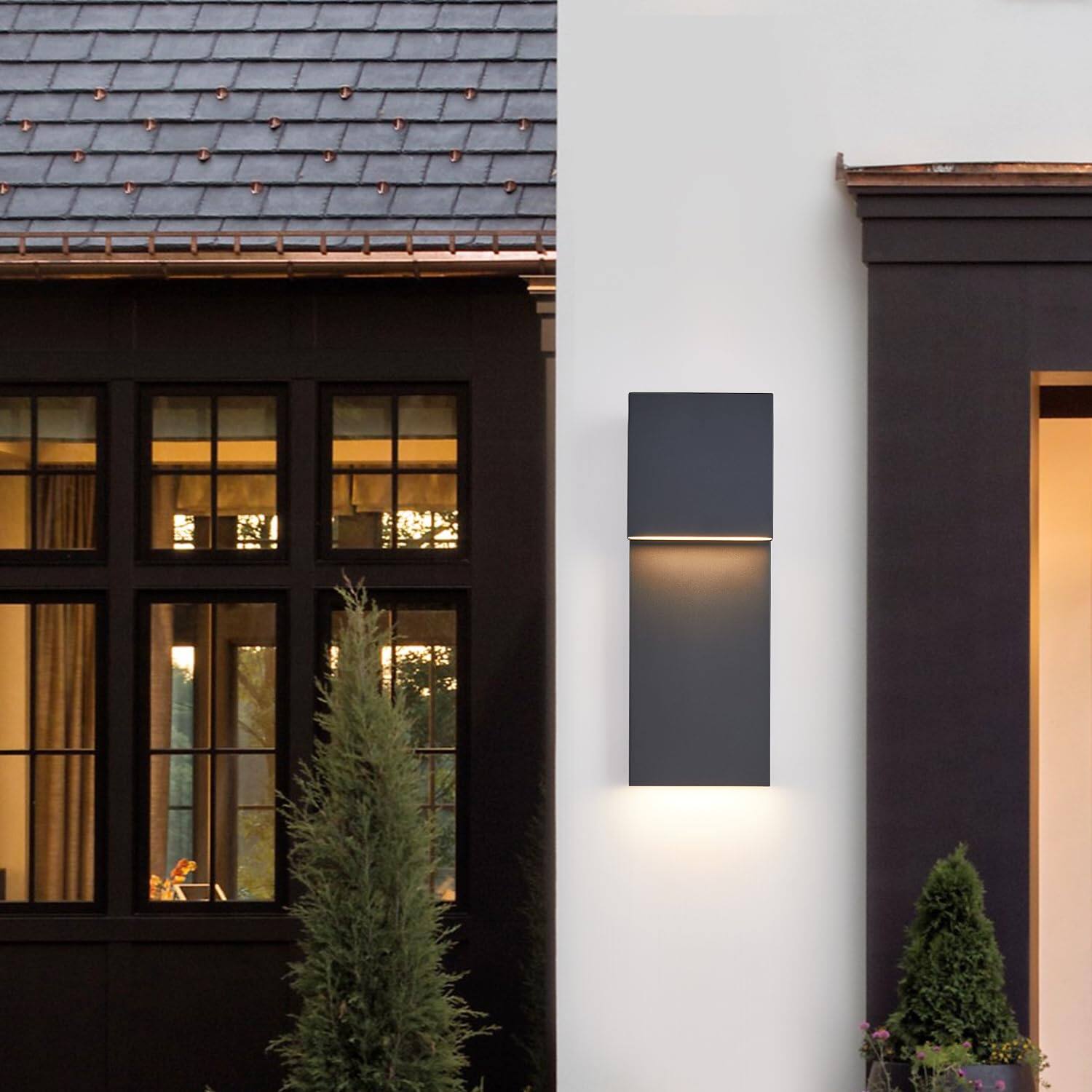 Alt View 1. Comfort Essence - Modern Led Outdoor Wall Sconce w Integrated Mount Anti Rust TextuSuit For Wet Locations And All Rooms Easil - 1 Pack Bronze.