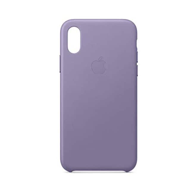 Apple - Leather Case (for iPhone Xs) - Lilac