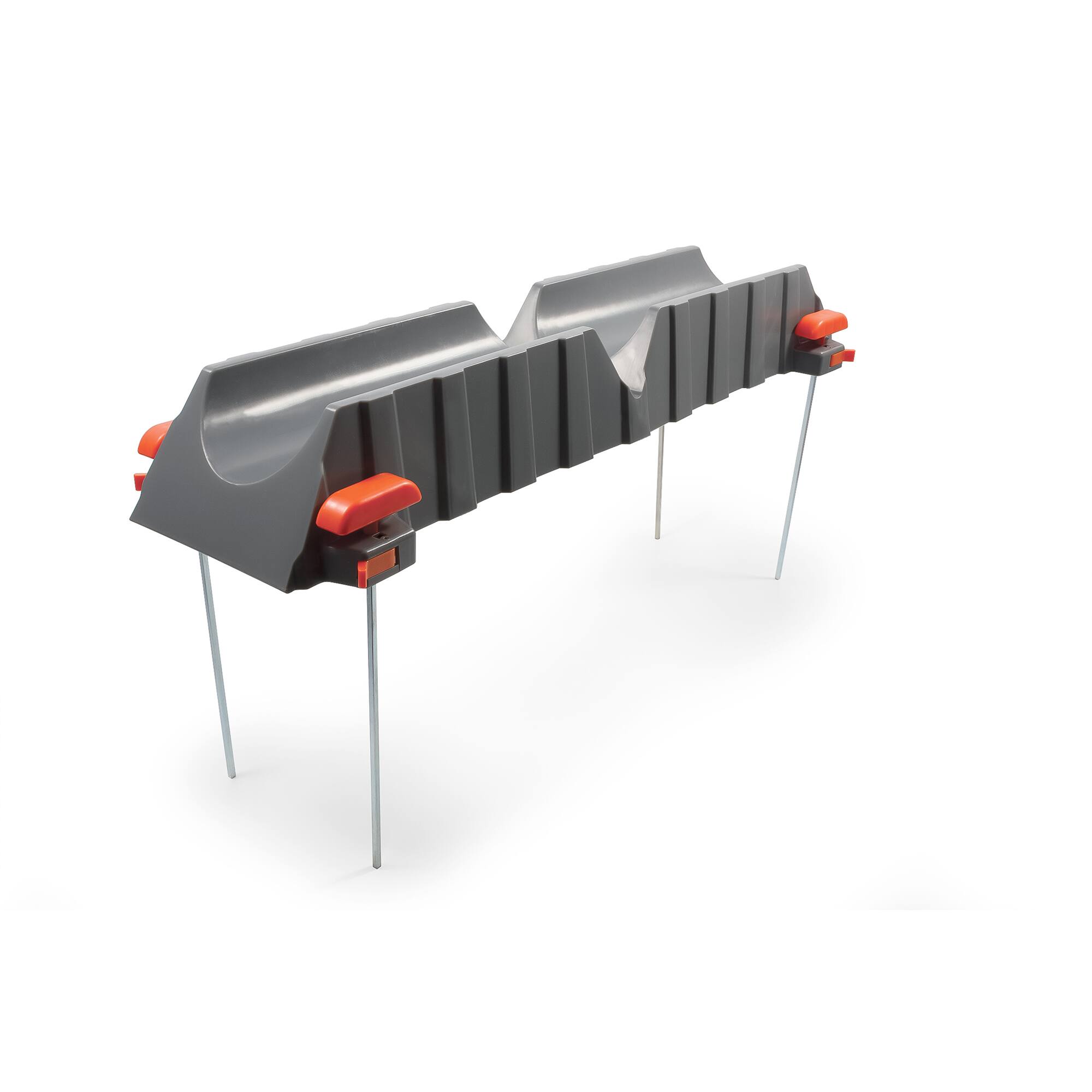 Alt View 6. Camco - Camco 43071 Adjustable Stackable Sewer Hose Drain Support Kit for RV (6 Troughs) - Gray.