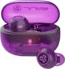 Front. JLab - JLab GO Pop ANC True Wireless Bluetooth Earbuds with Active Noise Cancelling, 24+ Hour Battery & Custom EQ - Transparent Purple.