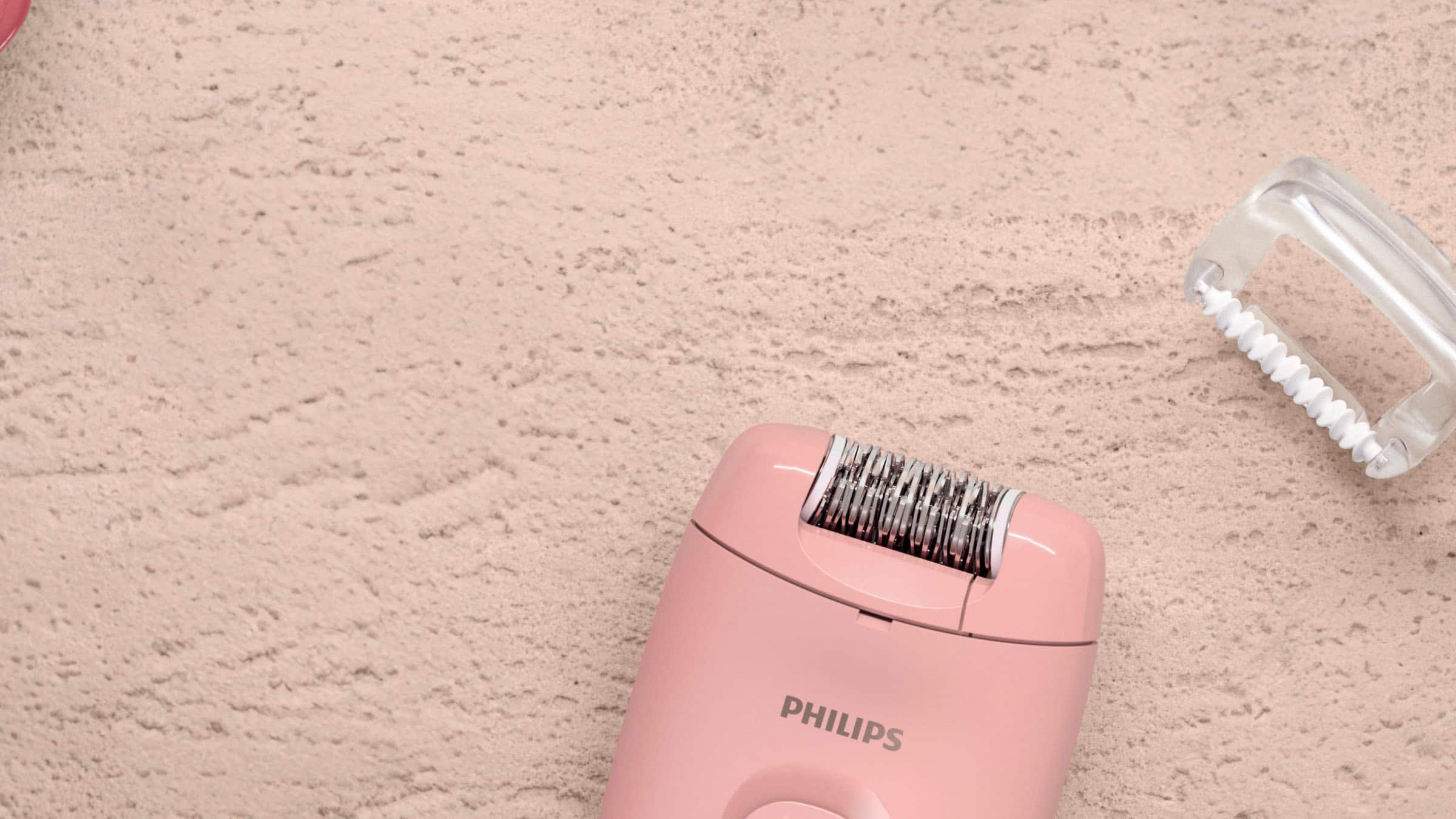 Alt View 24. Philips - Philips Compact Hair Removal Epilator Series 2000 for Women - Corded with 1 Accessory (BRE227/00) - Soft Blossom.