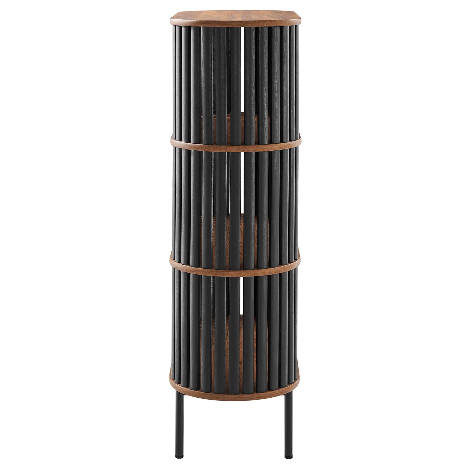 Alt View 2. Modway - Fortitude Three Tier Display Cabinet by Modway - Walnut Black.