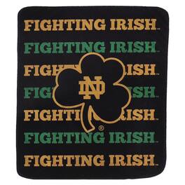 Pegasus - Notre Dame Fighting Irish 60'' x 70'' Logo Wordmark Plush Blanket - Multicolor