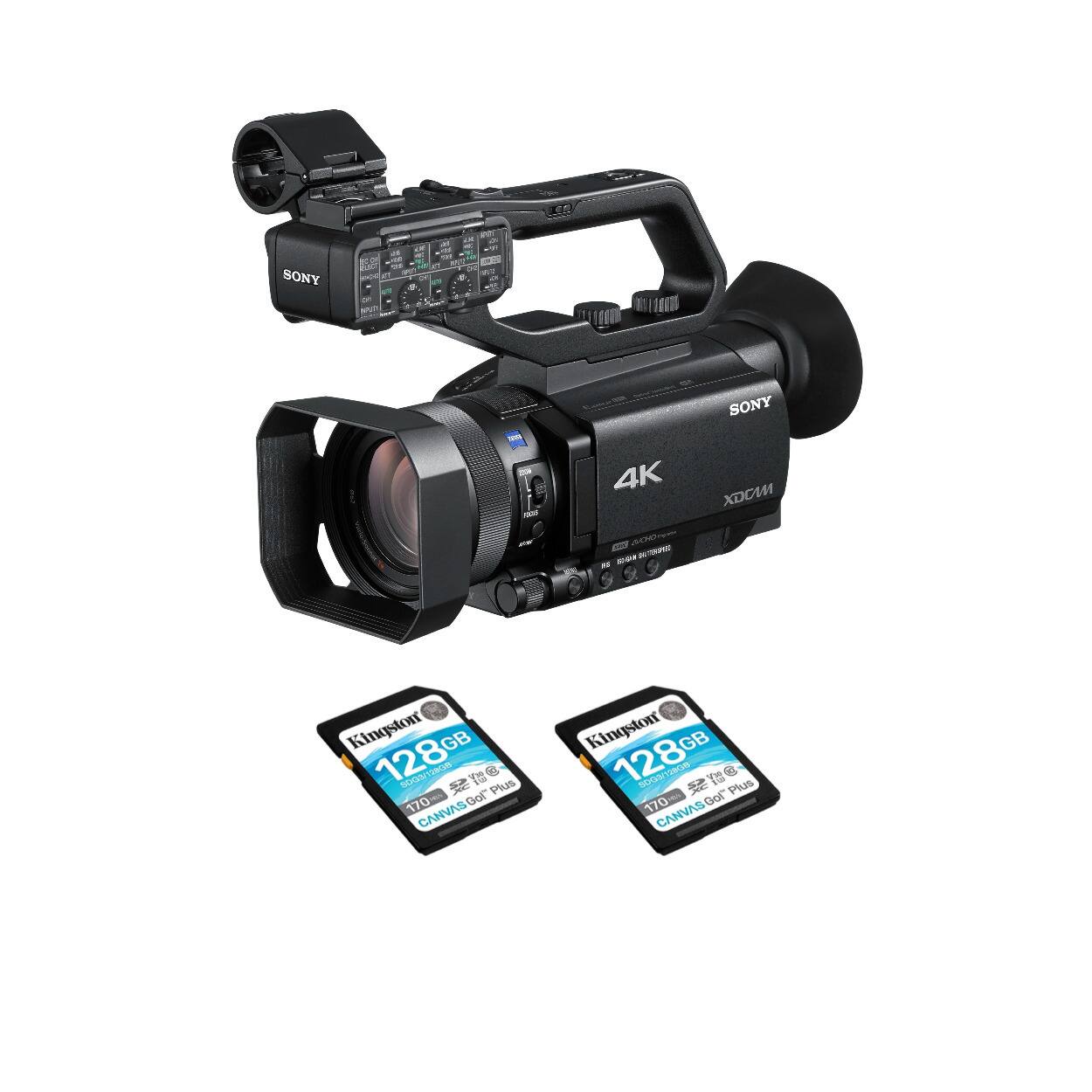 Sony - PXW-Z90V Compact XDCAM Camcorder with 128GB SDXC Memory Card (2-Pack)