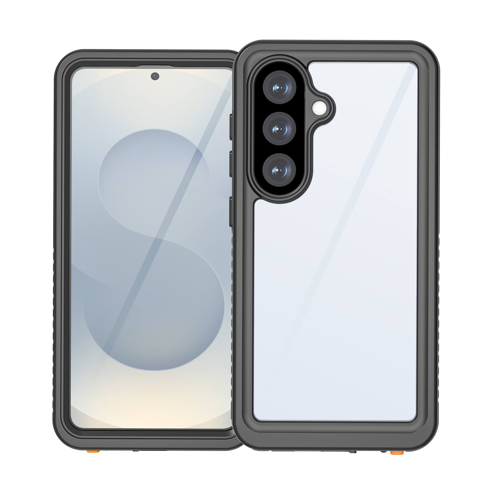 Left. UUCOVER - Waterproof Case for Samsung Galaxy S26,Shockproof Full Body Protective Case with Screen Protector Clear Back Cover - Black.