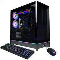 CyberPowerPC - Gaming Desktop - Intel Core i7-14700F - NVIDIA GeForce RTX 5070 12GB - 32GB DDR5 - 2TB PCIe 4.0 SSD - Black - Front_Zoom