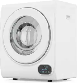 5.5LB Portable Clothes Dryer, 1.5 Cu.Ft High End Front Load Tumble Laundry Dryer with LCD Touch Panel, Stainless Steel