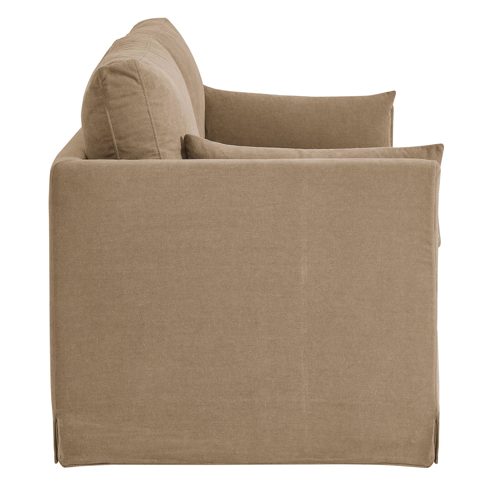 Back. Modway - Wellfleet Slipcovered Linen-Blend Loveseat by Modway - Almond.