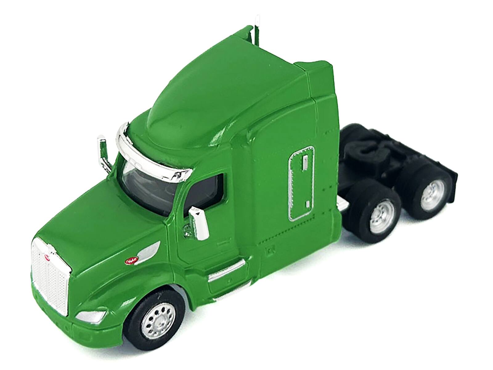 Alt View 1. HO Logistics Replicas - Peterbilt 579 Sleeper Cab Lime Green 1/87 (HO) Scale Plastic Model Car by HO Logistics.