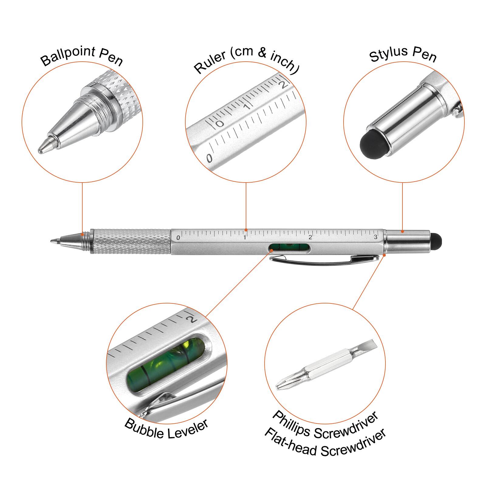 Ballpoint Pen  
Ruler (cm & inch)  
Stylus Pen  
Bubble Leveler  
Phillips Screwdriver  
Flat-head Screwdriver