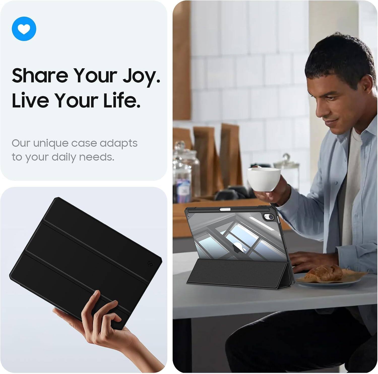 Share Your Joy. Live Your Life.

Our unique case adapts to your daily needs.