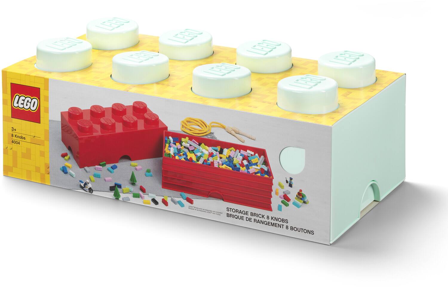 LEGO  
3+  
8 Knobs  
4004  

STORAGE BRICK 8 KNOBS  
BRIQUE DE RANGEMENT 8 BOUTONS