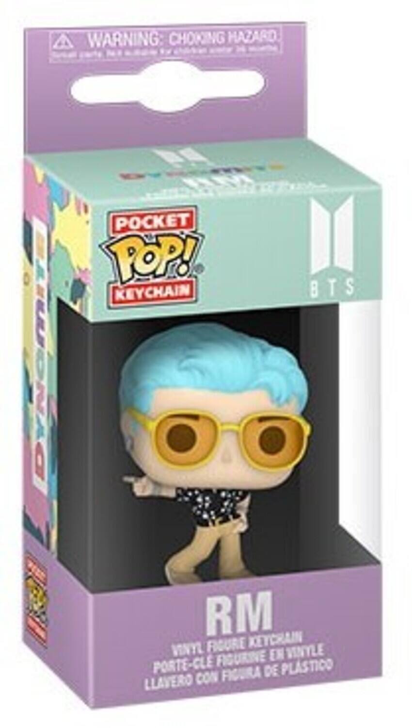 WARNING: CHOKING HAZARD, POCKET POP! KEYCHAIN, BTS, RM, VINYL FIGURE, KEYCHAIN, FIGURINE EN VINYLE, PORTE-CLE FIGURA DE PLASTICO, LLAVERO CON