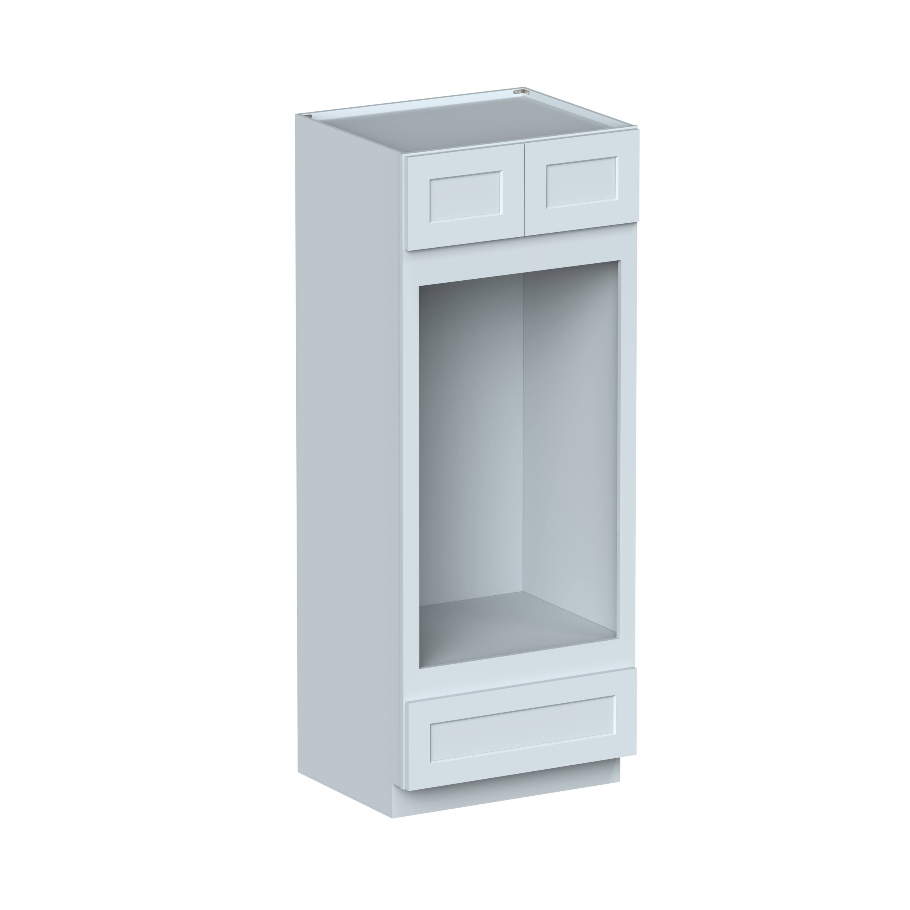 Alt View 2. Boyel Living - Dove Gray Double Oven Cabinets 84.Wx27in.H Ready to Assemble Kitchen Cabinets 2Doors - DOVE GRAY.