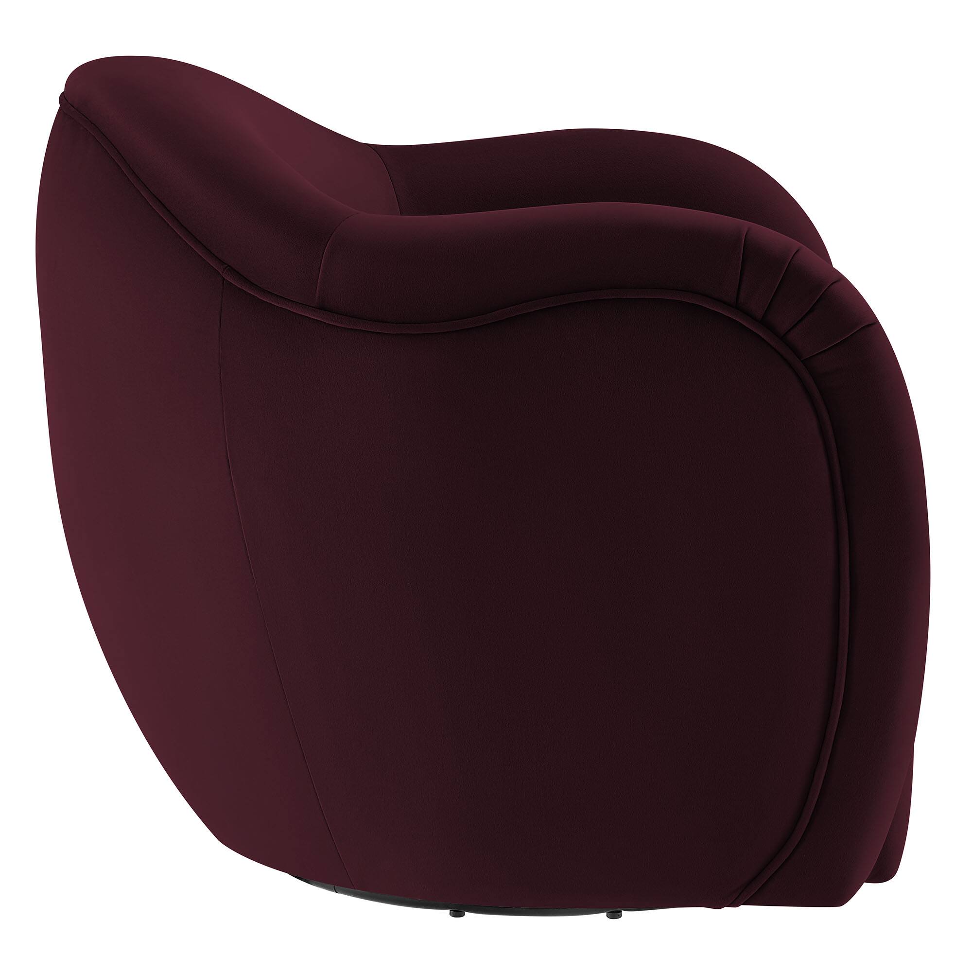 Back. Modway - Compose Performance Velvet Swivel Armchair by Modway - Red.