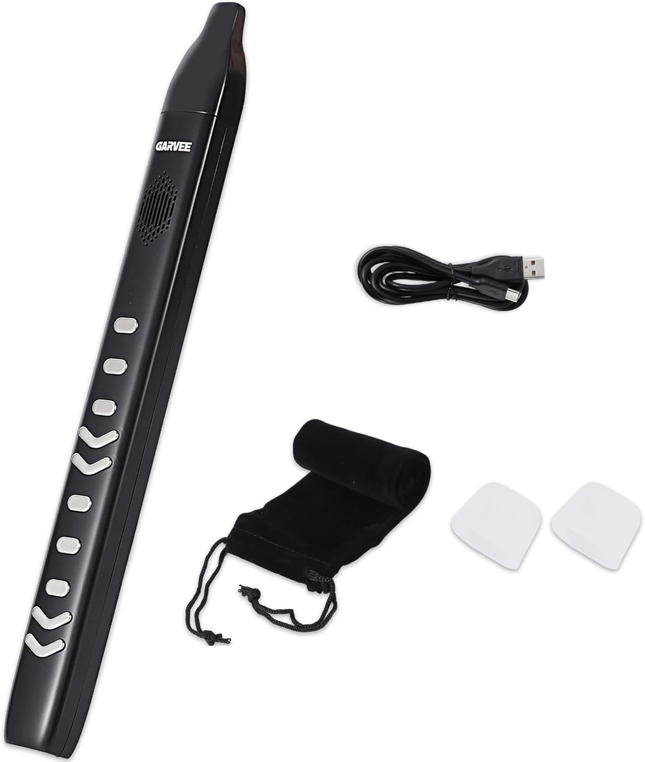 Front. Homhougo - Portable Electronic Wind Instrument with 10 Tones, MIDI, Fingering Modes & Rechargeable Battery.