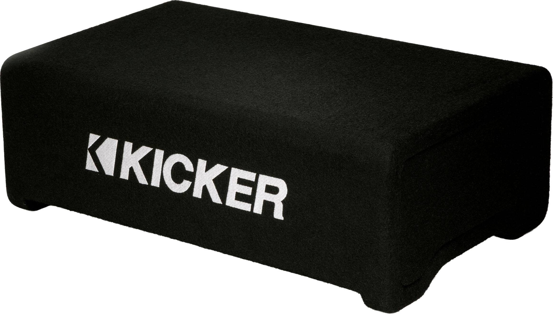 Alt View 5. KICKER - Comp Down-Firing 12" Single-Voice-Coil  4-Ohm Loaded Subwoofer Enclosure - Black.