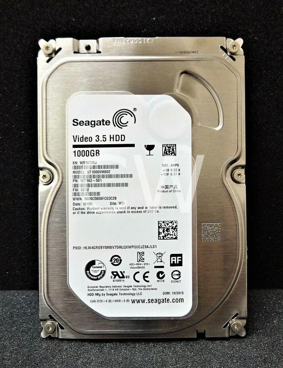 Seagate - ST1000VM002 1ET162-501 1TB 5.9K RPM 6Gb/s 3.5" SATA HDD Hard Drive